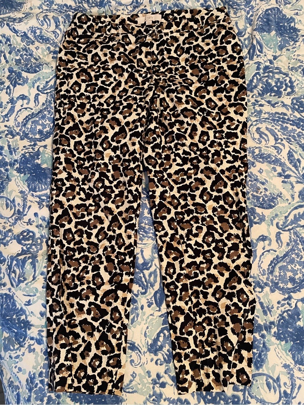 LOFT Leopard Print Capris- Brown & Black